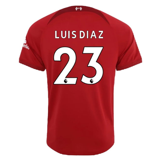 2022-2023 Liverpool Home Shirt (LUIS DIAZ 23)-SoccerKits Hub | Buy Soccer Jerseys Online