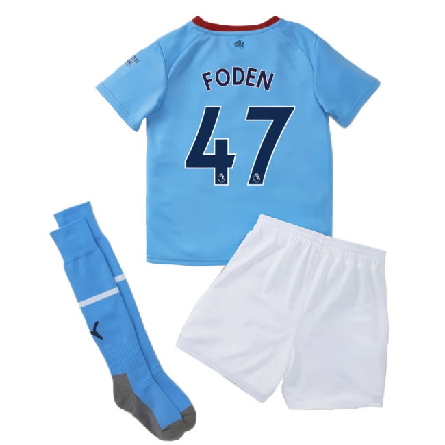 2022-2023 Man City Home Mini Kit (FODEN 47)-SoccerKits Hub | Buy Soccer Jerseys Online