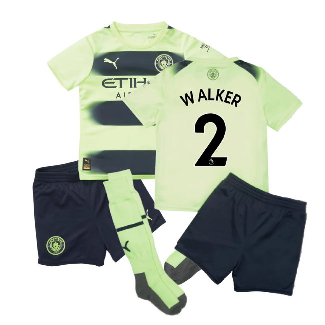 2022-2023 Man City Third Mini Kit (WALKER 2)-SoccerKits Hub | Buy Soccer Jerseys Online