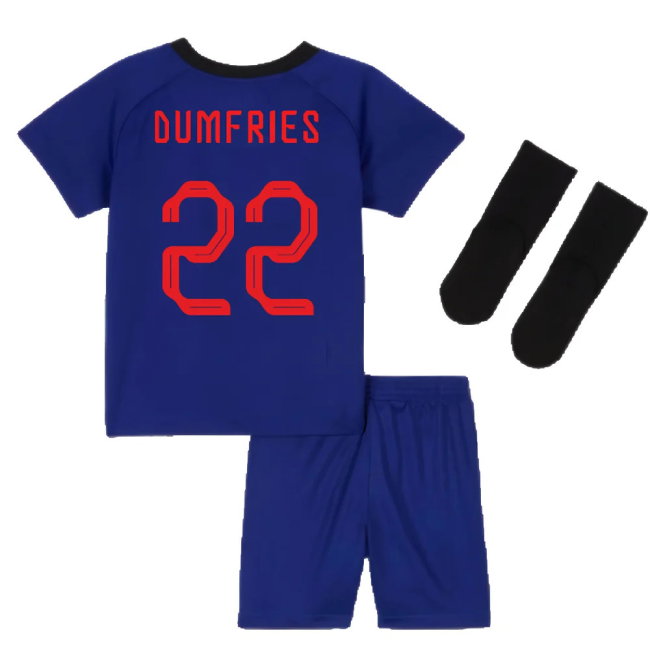 2022-2023 Netherlands Away Mini Kit (Dumfries 22)-SoccerKits Hub | Buy Soccer Jerseys Online