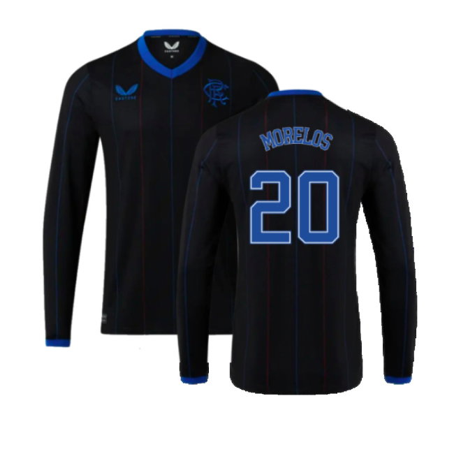 2022-2023 Rangers Fourth Long Sleeve Shirt (MORELOS 20)-SoccerKits Hub | Buy Soccer Jerseys Online