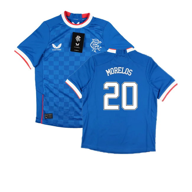 2022-2023 Rangers Home Pro Jersey (Kids) (MORELOS 20)-SoccerKits Hub | Buy Soccer Jerseys Online