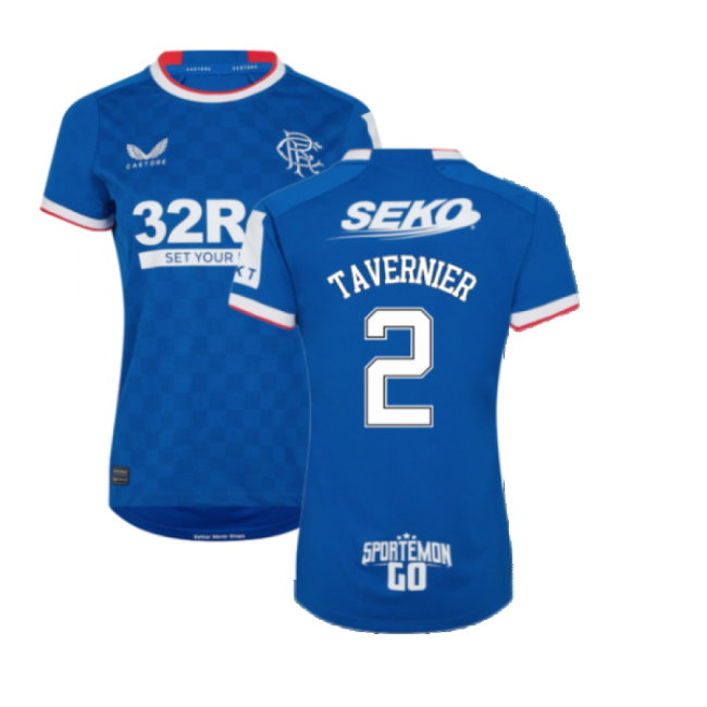 2022-2023 Rangers Home Shirt (Ladies) (TAVERNIER 2)-SoccerKits Hub | Buy Soccer Jerseys Online