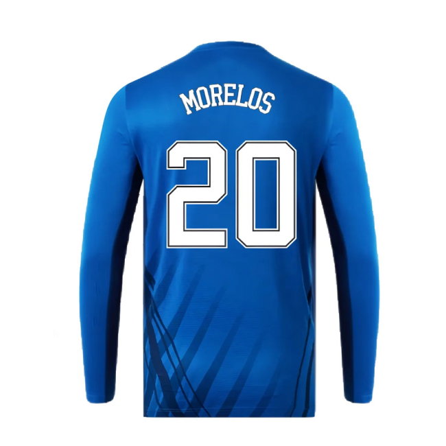 2022-2023 Rangers Long Sleeve Training Tee (Blue) (MORELOS 20)-SoccerKits Hub | Buy Soccer Jerseys Online