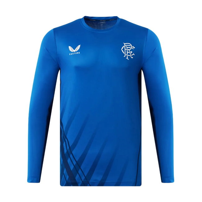 2022-2023 Rangers Long Sleeve Training Tee (Blue) (MORELOS 20)-SoccerKits Hub | Buy Soccer Jerseys Online