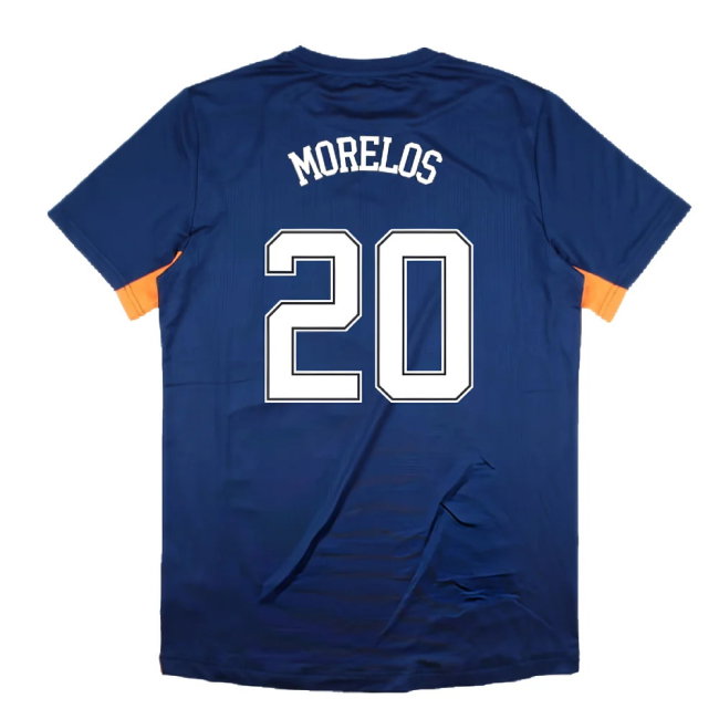 2022-2023 Rangers Match Day Tee (Navy-Orange) (MORELOS 20)-SoccerKits Hub | Buy Soccer Jerseys Online