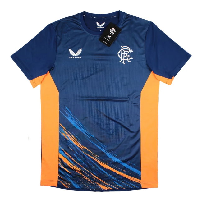 2022-2023 Rangers Match Day Tee (Navy-Orange) (MORELOS 20)-SoccerKits Hub | Buy Soccer Jerseys Online