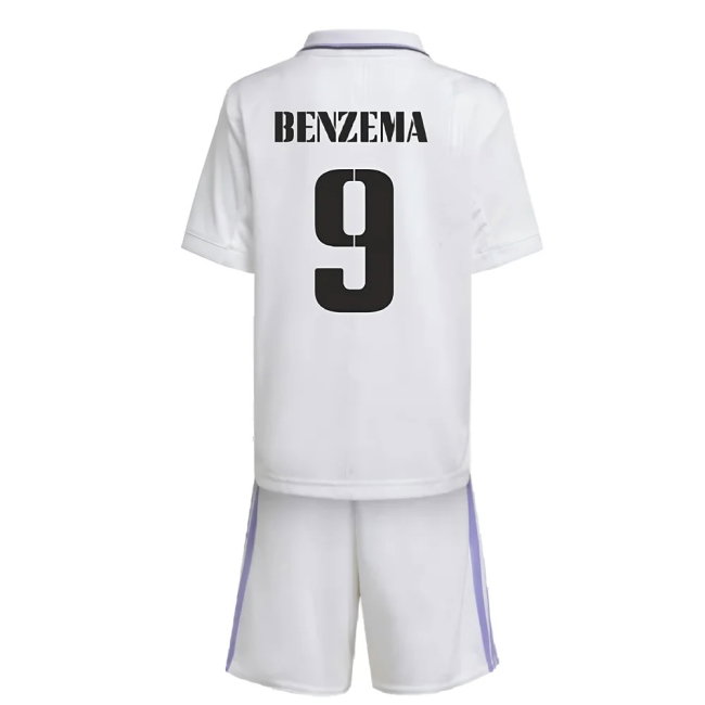 2022-2023 Real Madrid Home Mini Kit (BENZEMA 9)-SoccerKits Hub | Buy Soccer Jerseys Online