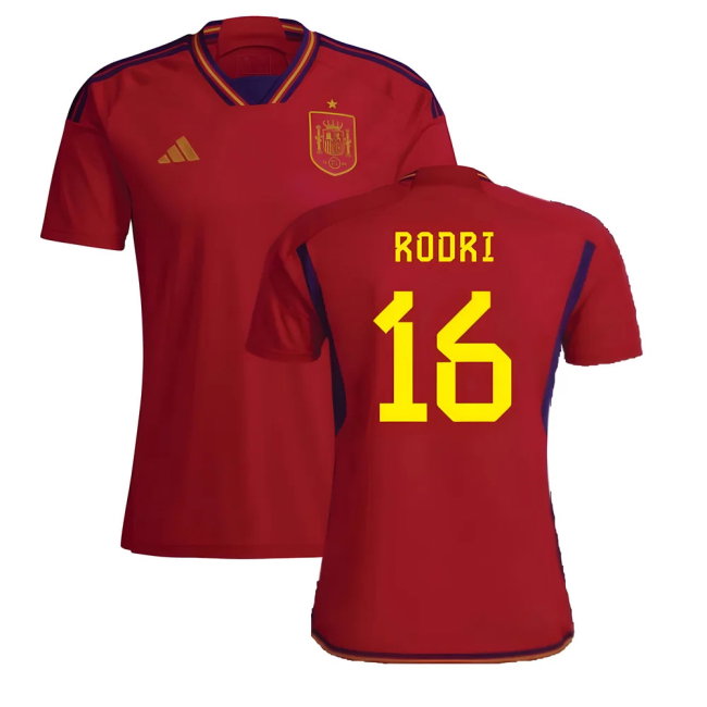 2022-2023 Spain Home Shirt (RODRI 16)-SoccerKits Hub | Buy Soccer Jerseys Online