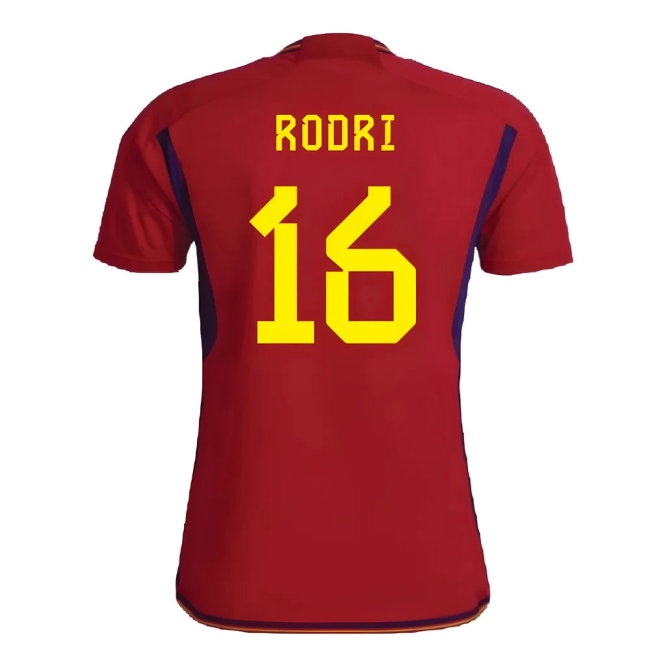 2022-2023 Spain Home Shirt (RODRI 16)-SoccerKits Hub | Buy Soccer Jerseys Online