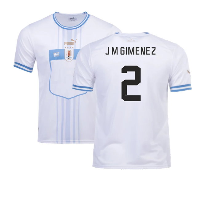 2022-2023 Uruguay Away Shirt (J M Gimenez 2)-SoccerKits Hub | Buy Soccer Jerseys Online