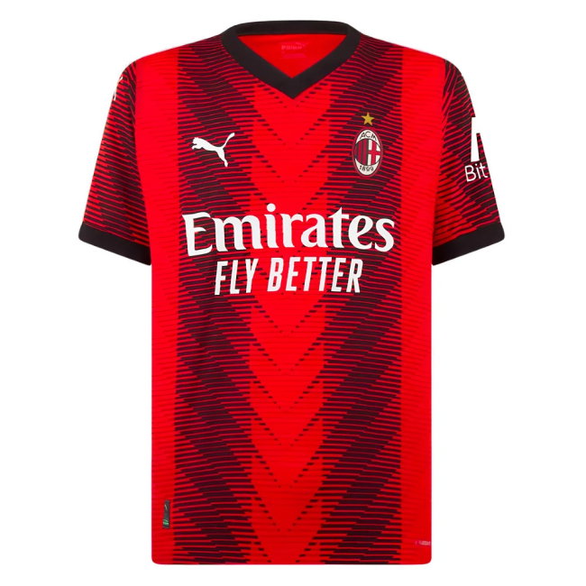 2023-2024 AC Milan Home Authentic Shirt (Theo 19)-SoccerKits Hub | Buy Soccer Jerseys Online