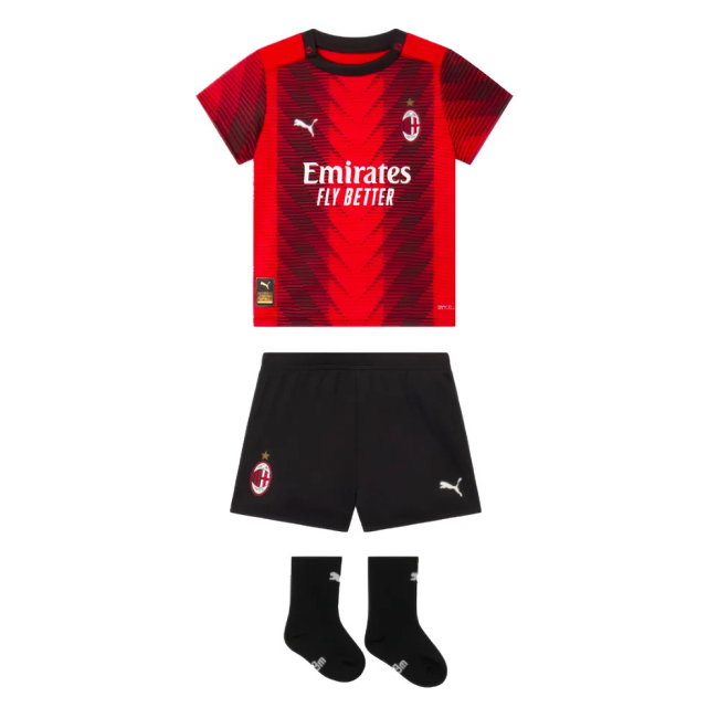 2023-2024 AC Milan Home Baby Kit (Theo 19)-SoccerKits Hub | Buy Soccer Jerseys Online