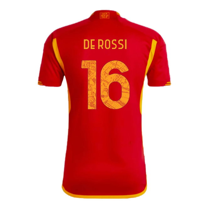 2023-2024 AS Roma Home Shirt (DE ROSSI 16)-SoccerKits Hub | Buy Soccer Jerseys Online