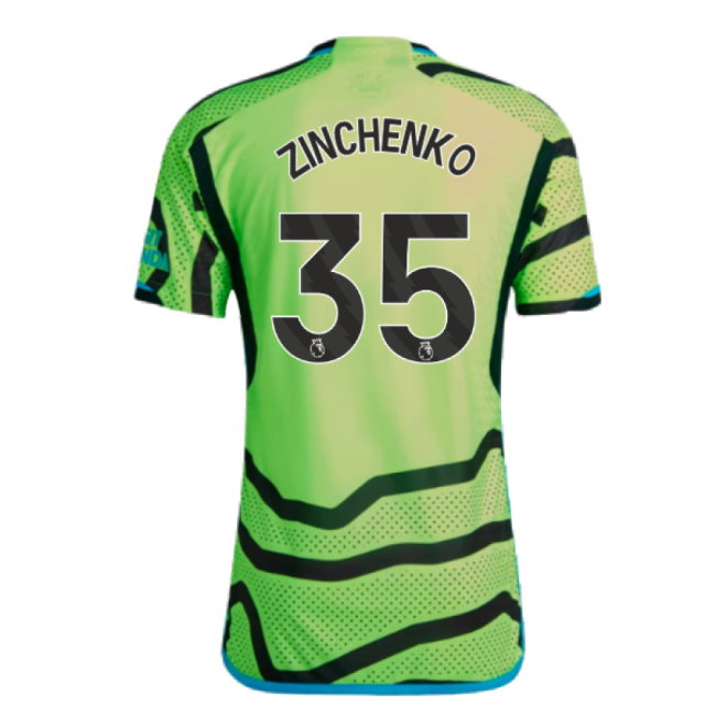 2023-2024 Arsenal Authentic Away Shirt (Zinchenko 35)-SoccerKits Hub | Buy Soccer Jerseys Online
