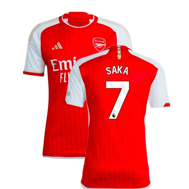 2023-2024 Arsenal Home Shirt (Saka 7)-SoccerKits Hub | Buy Soccer Jerseys Online