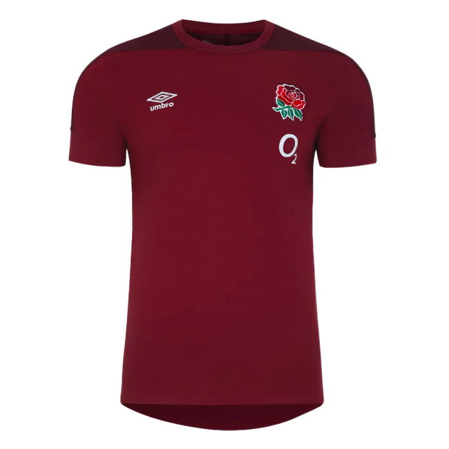 2023-2024 England Rugby Presentation T-Shirt (Tibetan Red) (Farrell 10)-SoccerKits Hub | Buy Soccer Jerseys Online