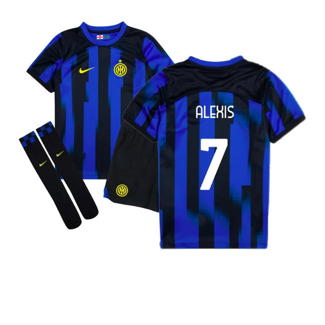 2023-2024 Inter Milan Home Mini Kit (Alexis 7)-SoccerKits Hub | Buy Soccer Jerseys Online