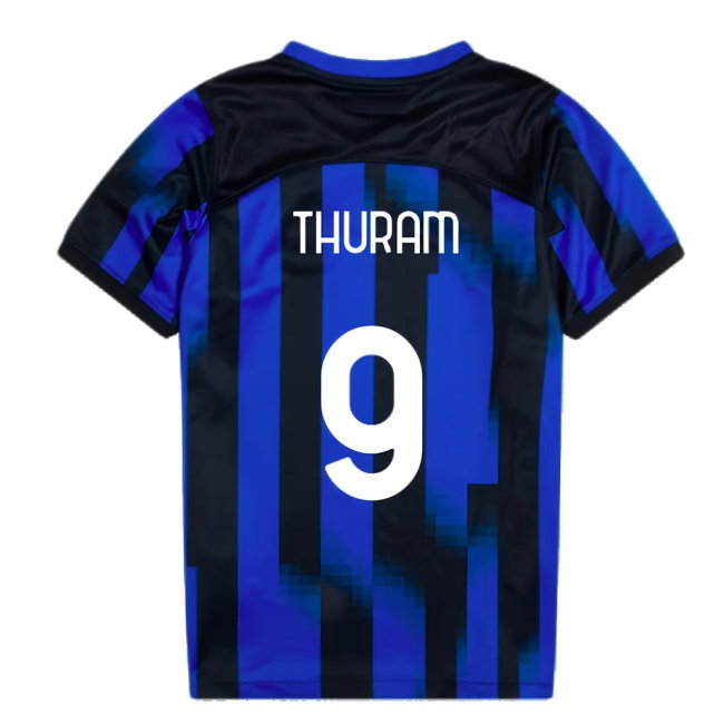 2023-2024 Inter Milan Home Mini Kit (Thuram 9)-SoccerKits Hub | Buy Soccer Jerseys Online