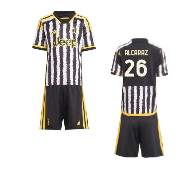 2023-2024 Juventus Home Mini Kit (Alcaraz 26)-SoccerKits Hub | Buy Soccer Jerseys Online