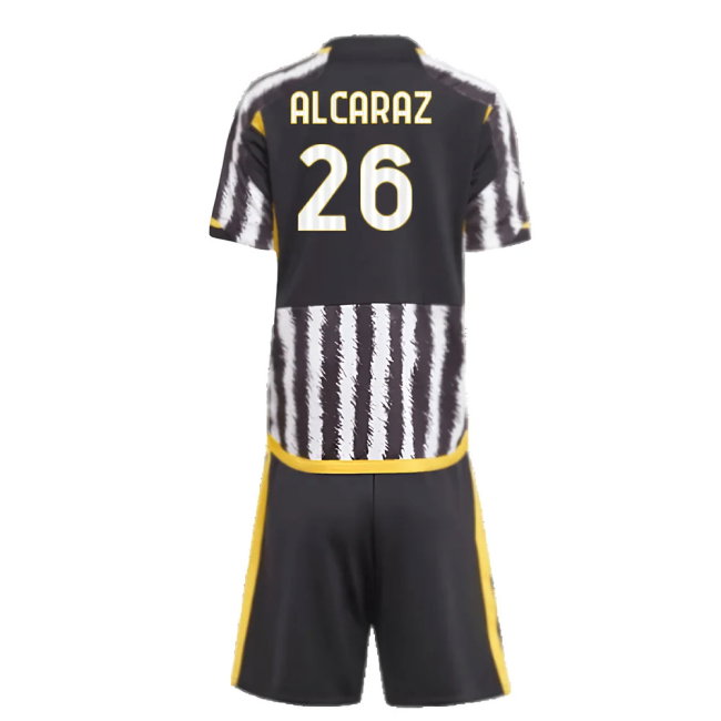 2023-2024 Juventus Home Mini Kit (Alcaraz 26)-SoccerKits Hub | Buy Soccer Jerseys Online