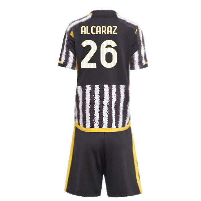 2023-2024 Juventus Home Mini Kit (Alcaraz 26)-SoccerKits Hub | Buy Soccer Jerseys Online