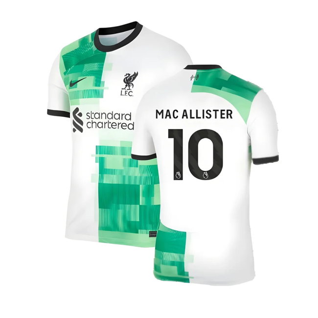2023-2024 Liverpool Away Shirt (Mac Allister 10)-SoccerKits Hub | Buy Soccer Jerseys Online