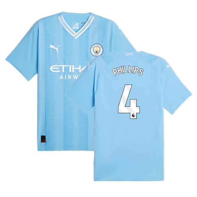 2023-2024 Man City Authentic Home Shirt (PHILLIPS 4)-SoccerKits Hub | Buy Soccer Jerseys Online