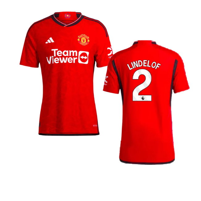 2023-2024 Man Utd Authentic Home Shirt (Lindelof 2)-SoccerKits Hub | Buy Soccer Jerseys Online