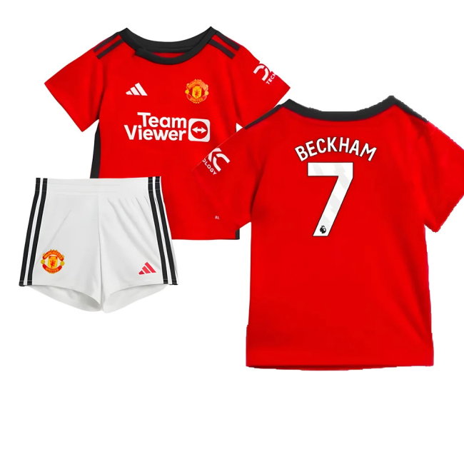 2023-2024 Man Utd Home Baby Kit (Beckham 7)-SoccerKits Hub | Buy Soccer Jerseys Online