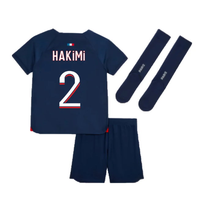 2023-2024 PSG Home Mini-Kit (Hakimi 2)-SoccerKits Hub | Buy Soccer Jerseys Online