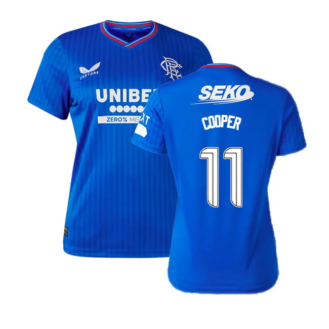 2023-2024 Rangers Home Shirt (Ladies) (Cooper 11)-SoccerKits Hub | Buy Soccer Jerseys Online