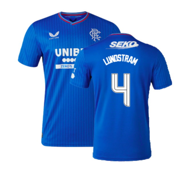2023-2024 Rangers Home Shirt (Lundstram 4)-SoccerKits Hub | Buy Soccer Jerseys Online