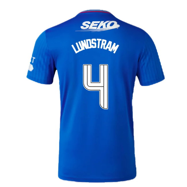 2023-2024 Rangers Home Shirt (Lundstram 4)-SoccerKits Hub | Buy Soccer Jerseys Online