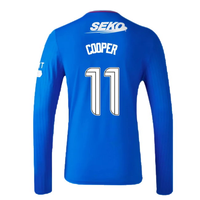 2023-2024 Rangers Long Sleeve Home Shirt (Cooper 11)-SoccerKits Hub | Buy Soccer Jerseys Online