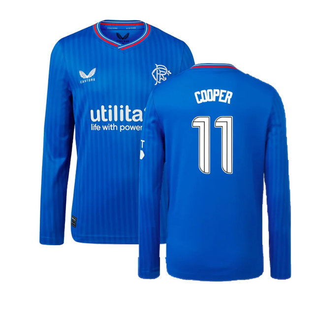 2023-2024 Rangers Long Sleeve Home Shirt (Kids) (Cooper 11)-SoccerKits Hub | Buy Soccer Jerseys Online