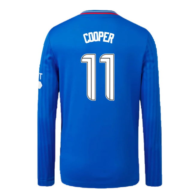 2023-2024 Rangers Long Sleeve Home Shirt (Kids) (Cooper 11)-SoccerKits Hub | Buy Soccer Jerseys Online