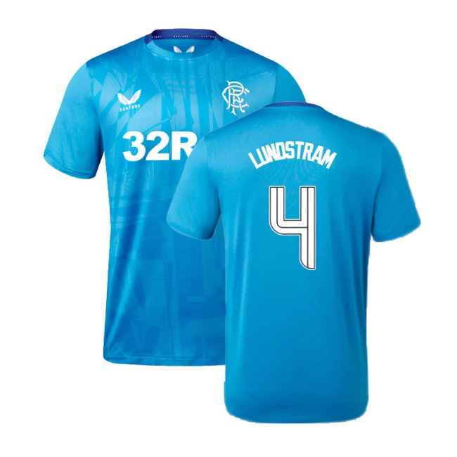 2023-2024 Rangers Players Training Tee (Deep Water) (Lundstram 4)-SoccerKits Hub | Buy Soccer Jerseys Online
