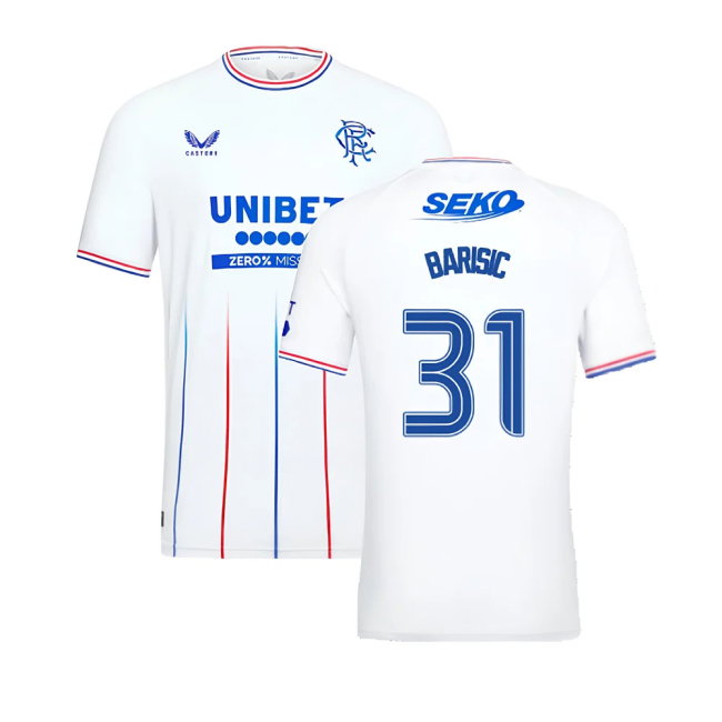 2023-2024 Rangers Pro Authentic Away Shirt (Barisic 31)-SoccerKits Hub | Buy Soccer Jerseys Online