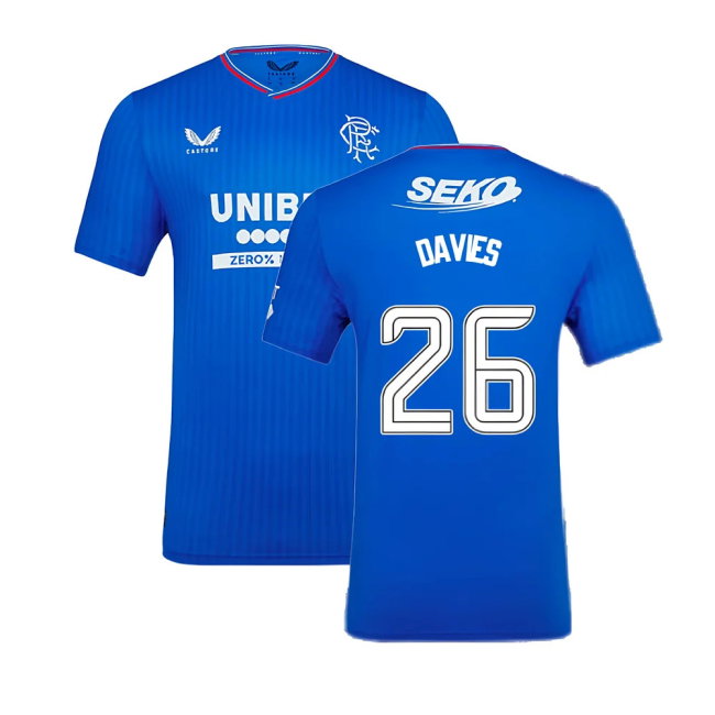 2023-2024 Rangers Pro Authentic Home Shirt (Davies 26)-SoccerKits Hub | Buy Soccer Jerseys Online