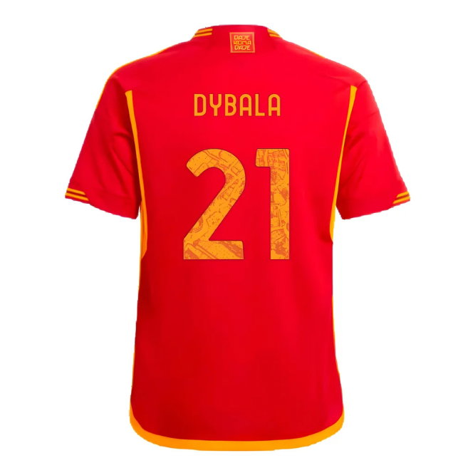 2023-2024 Roma Home Shirt (Kids) (DYBALA 21)-SoccerKits Hub | Buy Soccer Jerseys Online