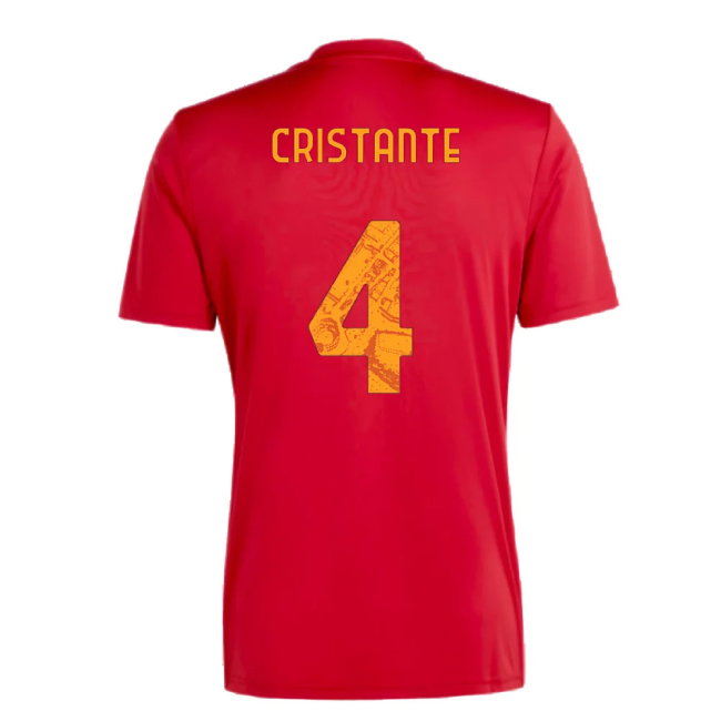 2023-2024 Roma Icon Pre-Match Shirt (Red) (CRISTANTE 4)-SoccerKits Hub | Buy Soccer Jerseys Online