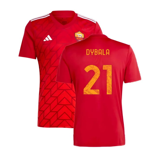 2023-2024 Roma Icon Pre-Match Shirt (Red) (DYBALA 21)-SoccerKits Hub | Buy Soccer Jerseys Online