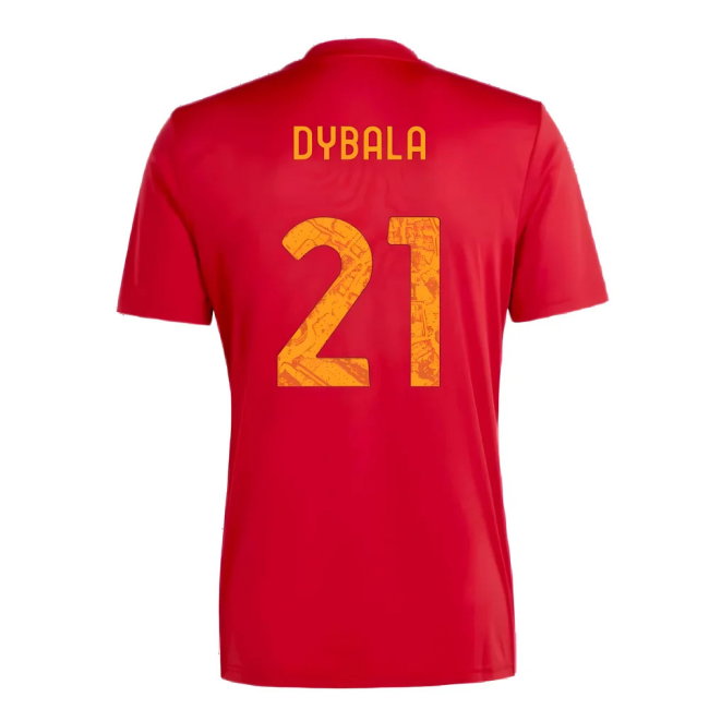 2023-2024 Roma Icon Pre-Match Shirt (Red) (DYBALA 21)-SoccerKits Hub | Buy Soccer Jerseys Online