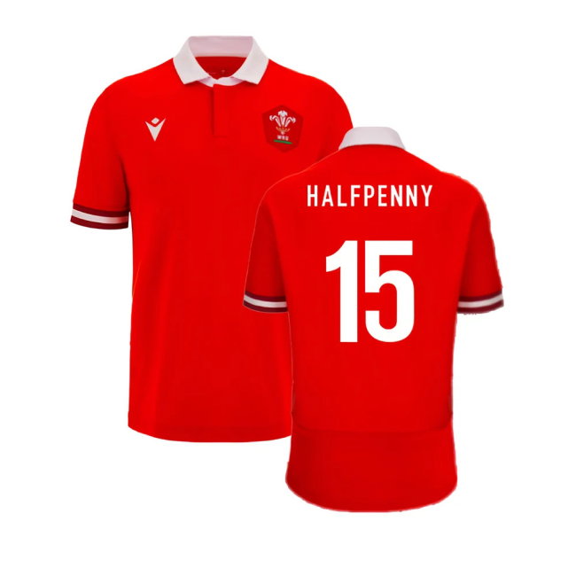 2023-2024 Wales Rugby Home Cotton Shirt (Halfpenny 15)-SoccerKits Hub | Buy Soccer Jerseys Online
