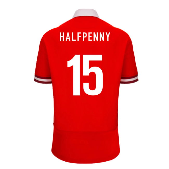 2023-2024 Wales Rugby Home Cotton Shirt (Halfpenny 15)-SoccerKits Hub | Buy Soccer Jerseys Online