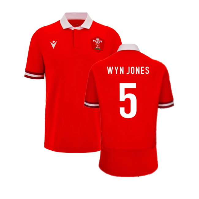 2023-2024 Wales Rugby Home Cotton Shirt (Wyn Jones 5)-SoccerKits Hub | Buy Soccer Jerseys Online