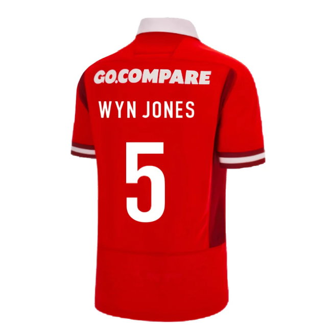 2023-2024 Wales Rugby WRU Home Poly Shirt (Wyn Jones 5)-SoccerKits Hub | Buy Soccer Jerseys Online