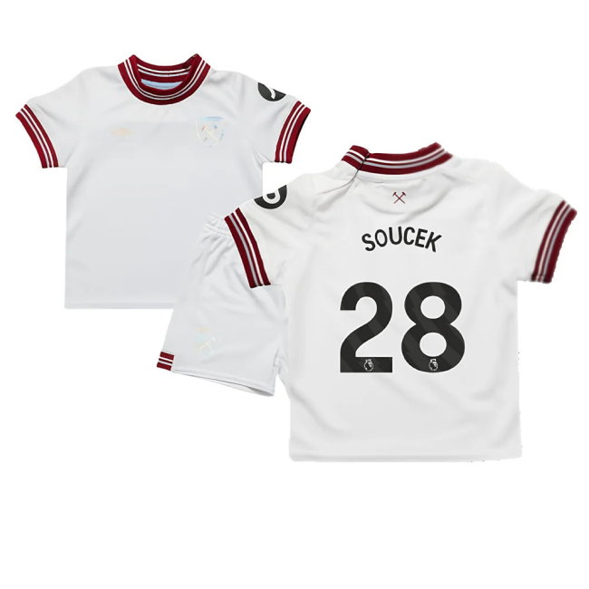 2023-2024 West Ham Away Baby Kit (SOUCEK 28)-SoccerKits Hub | Buy Soccer Jerseys Online