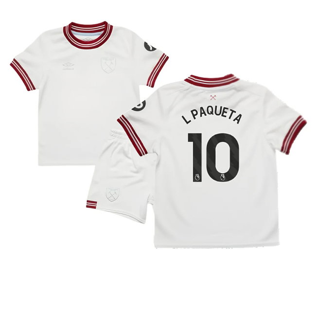 2023-2024 West Ham Away Infant Mini Kit (L PAQUETA 10)-SoccerKits Hub | Buy Soccer Jerseys Online